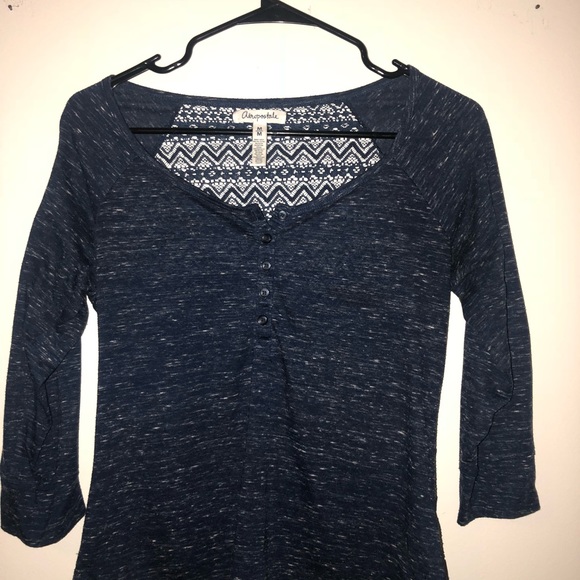 Aeropostale med blue shirt see through in back - Picture 2 of 2